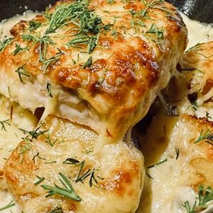 Филе лосося в сливках