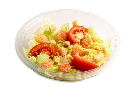 Салат Цезарь с креветками