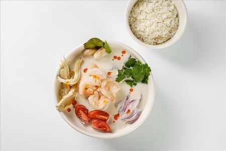 Том кха с тигровыми креветками