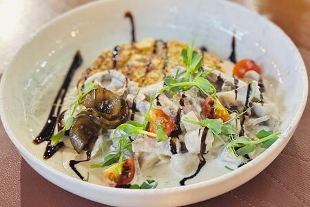 Бефстроганов с картофельным рёшти