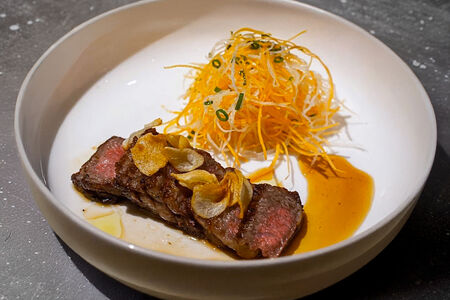 Вагю гриль с трюфельным соусом