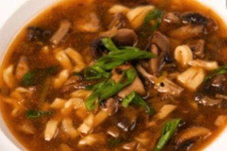 Суп с говядиной и шампиньонами