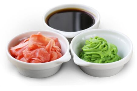 Имбирь, васаби, соевый соус