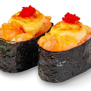 Запеченный гункан с креветкой