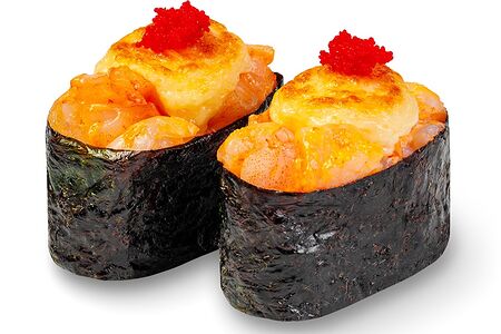 Запеченный гункан с креветкой