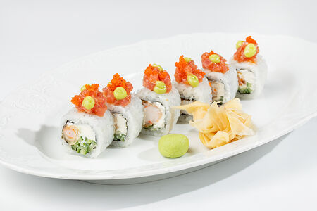 Тартар из тунца, кимчи, хрустящая креветка