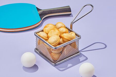 Жареные пельмени