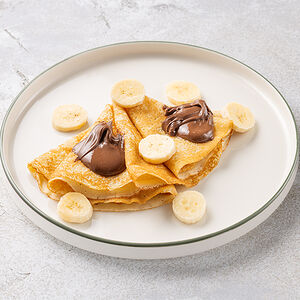 Блинчики с бананом и пастой Nutella