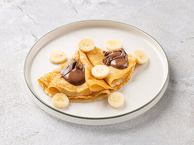 Блинчики с бананом и пастой Nutella