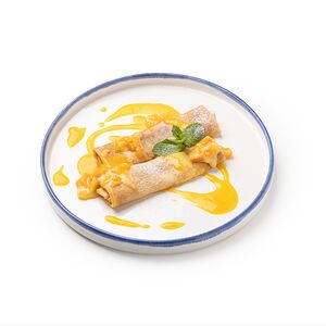 Блинчики с соусом Сгущёнка-манго