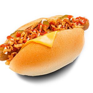 Саб-дог с сыром и беконом