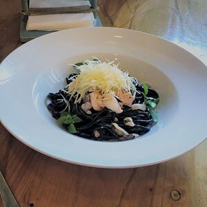 Паста Лингвини Сеппия с морепродуктами