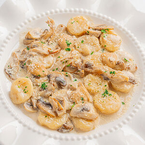 Ньокки с грибами в сливочном соусе