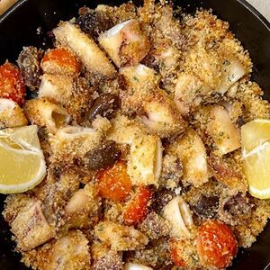 Запеченные бейби-кальмары Gratinati