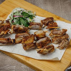 Шашлык из бараньих семечек 