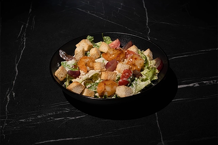 Салат цезарь с креветками