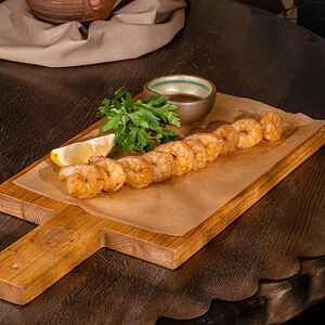 Шашлык из креветок