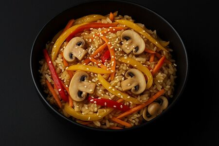 Рис с шампиньонами