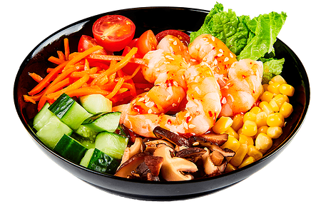 Поке с креветкой и соусом Юдзу