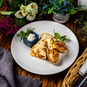 Блинчики с мясом сыром и грибами