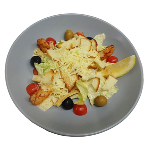 Салат Цезарь с тигровыми креветками