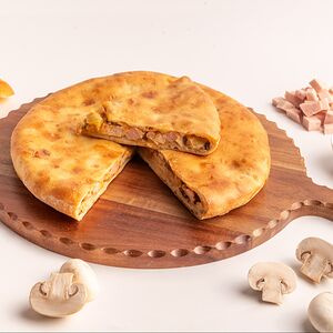Пирог с ветчиной и грибами