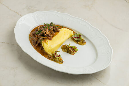 Бефстроганов из мраморной говядины