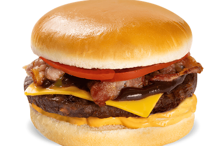 Бургер С жареным беконом и соусом BBQ