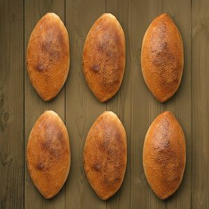 6 пирожков с капустой