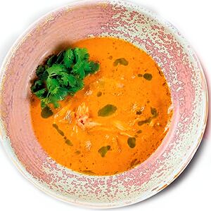 Сливочный суп с морепродуктами