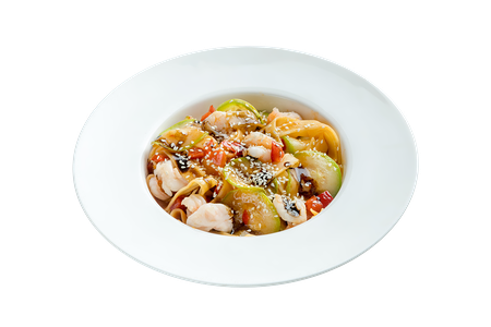 Паста Вок с креветкой