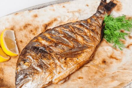 Дорадо на мангале