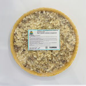 Киш с курицей, грибами и сыром моцарелла 