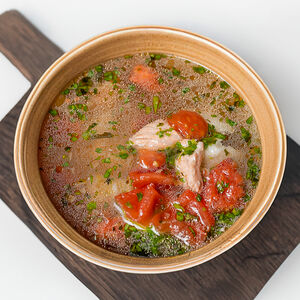 Рыбный суп из судака и лосося