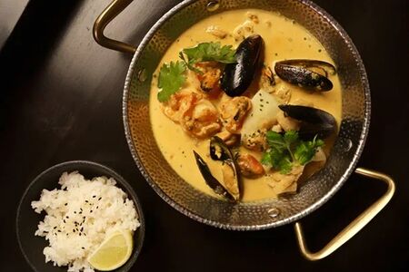 Нежное карри с морепродуктами