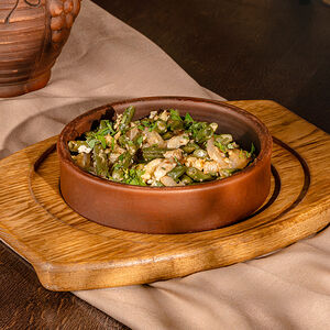 Фасоль с яйцом