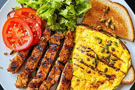 Омлет с курицей