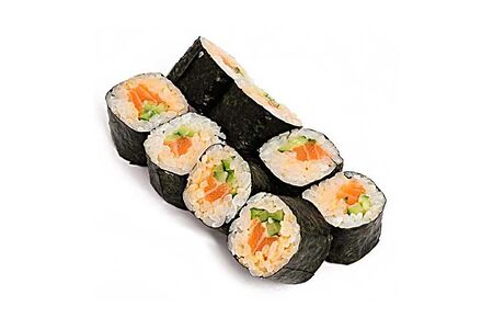 Острый ролл с лососем и огурцом