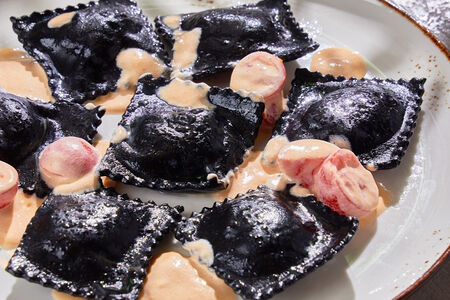 Равиоли с лососем и маскарпоне