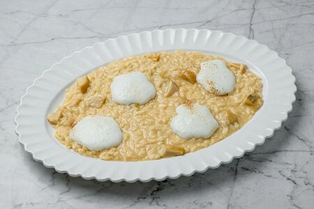 Ризотто с грибами и муссом