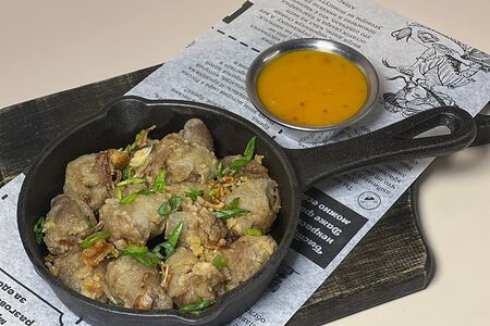 Куриные сердечки с соусом терияки