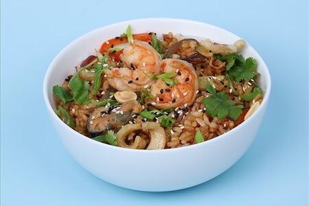 Жареный рис с говядиной