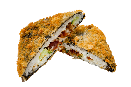 Онигири темпура с беконом и курочкой