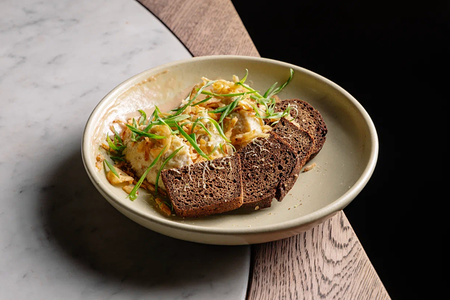 Форшмак из олюторской сельди с мисо-майонезом