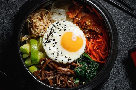 Пибимпаб с жареным кимчи