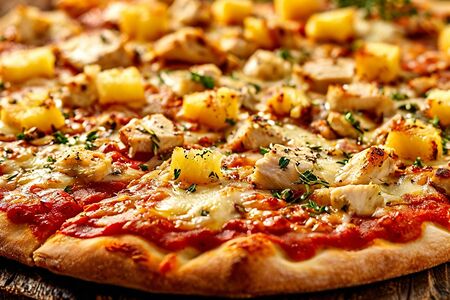 Пицца с ананасами