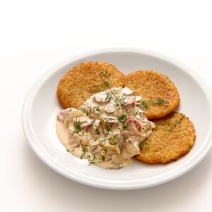 Драники с мачанкой