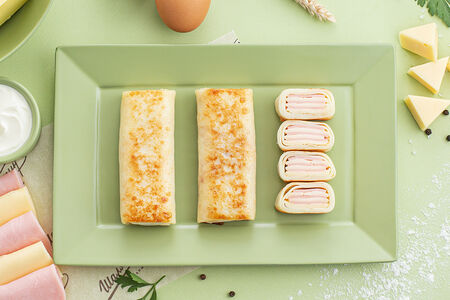 Блины с ветчиной и сыром