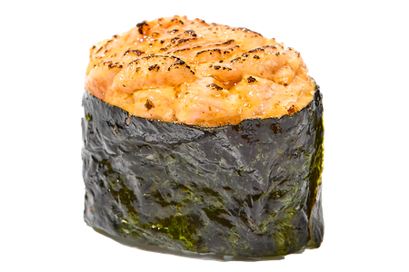 Опаленный гункан с угрем