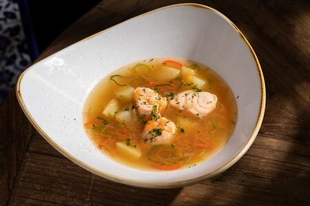 Уха с сёмгой 